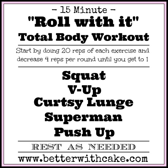 15 min {no equipment} total body workout - www.betterwithcake.com