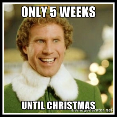 5 weeks until Christmas - Buddy the Elf - www.betterwithcake.com