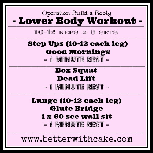 Build A Booty Lower Body Workout