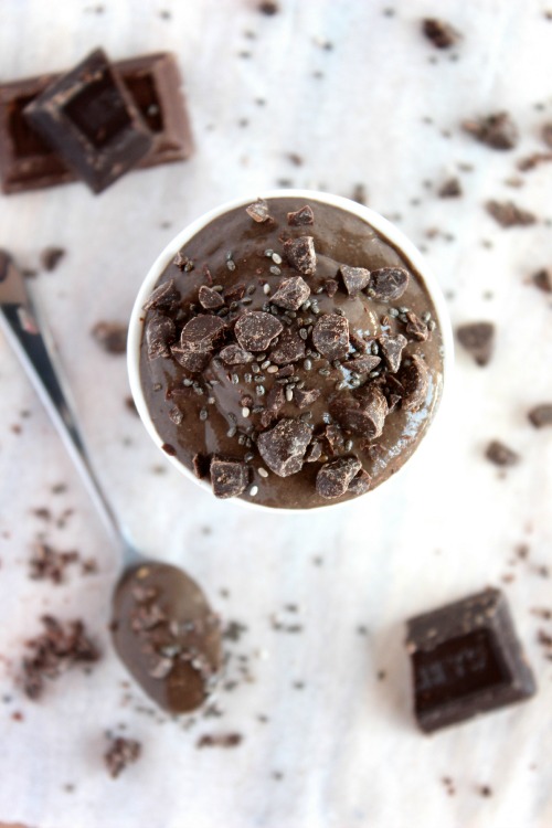 Whipped Double Chocolate Coconut Chia Pudding - {Vegan, Dairy Free & Paleo Friendly} - www.betterwithcake.com