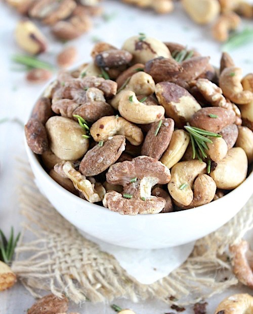 Sweet and Spicy Savory Mixed Nuts {Vegan, Gluten Free & Paleo Friendly} - www.betterwithcake.com