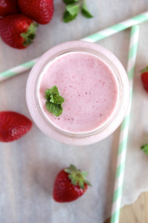 HealthyHealthy, Homemade Strawberry Milk - Vegan, Dairy Free and Paleo Friendly - www.betterwithcake.com