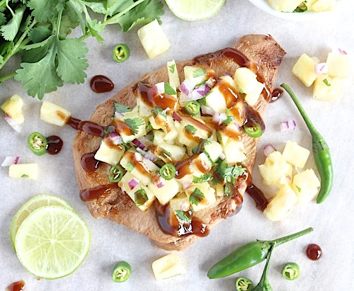Healthy Homemade Teriyaki Chicken with Sweet and Spicy Pineapple Jalapeno' Salsa {Gluten Free & Paleo Friendly} - www.betterwithcake.com