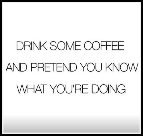 Drink some coffee and pretend you know what you're doing. www.betterwithcake.com