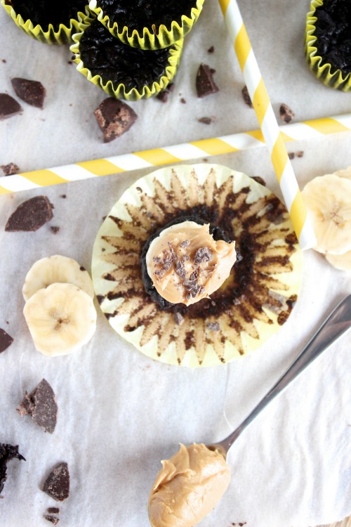 Flourless Double Chocolate Banana Mini Muffins