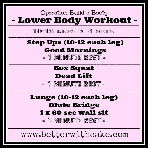 Operation Build a Booty - Lower Body Workout