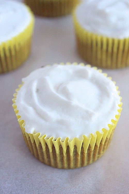 Mango and Passionfruit Muffins with Coconut Yogurt Frosting - {Gluten Free, Grain Free & Paleo Friendly} - www.betterwithcake.com