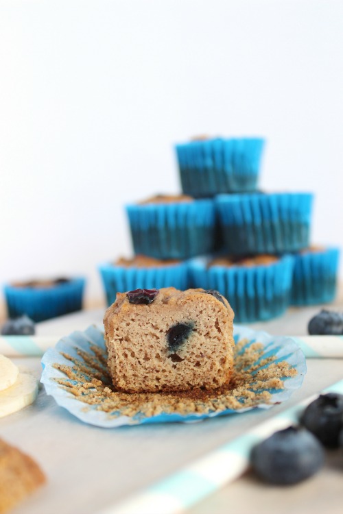 Blueberry and Banana Mini Muffins {Paleo Friendly}