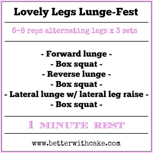 Fit Friday Fun - Lovely Legs Lunge-fest