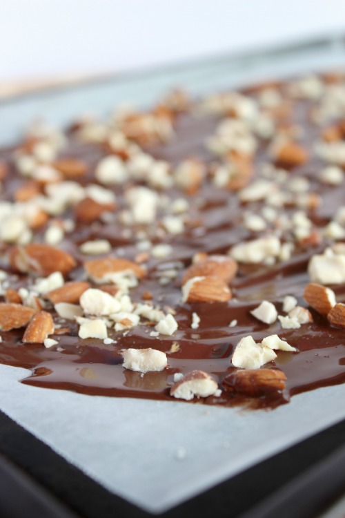 Dark Chocolate and Toasted Almond Bark