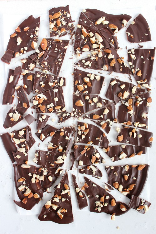 Dark Chocolate and Toasted Almond Bark