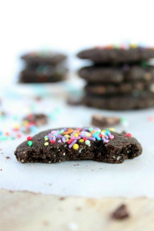 Secretly healthy, double chocolate chip {vegan & Paleo friendly} cookies were baked