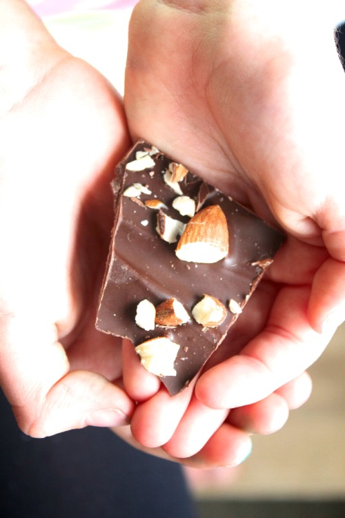 Dark Chocolate and Toasted Almond Bark