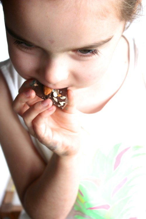 Dark Chocolate and Toasted Almond Bark