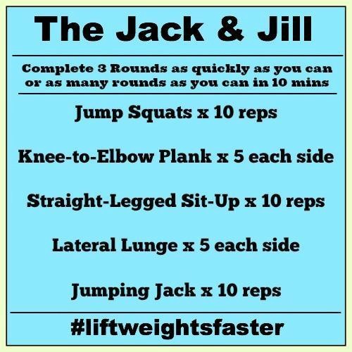 Lift Weights Faster Challenge - The Jack and Jill
