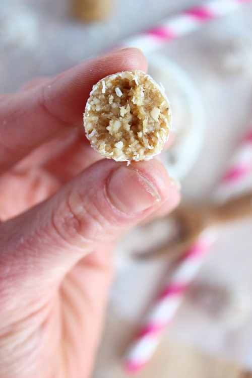 All Natural Salted Caramel Coconut Bliss Bites