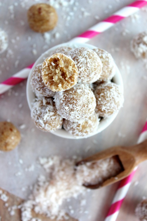 All Natural Salted Caramel Coconut Bliss Bites