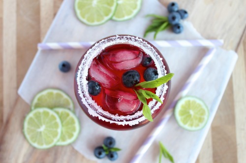 Blueberry, Mint and Lime Iced Tea