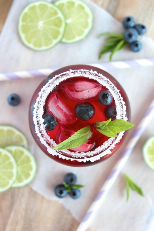 Blueberry, Mint and Lime Iced Tea