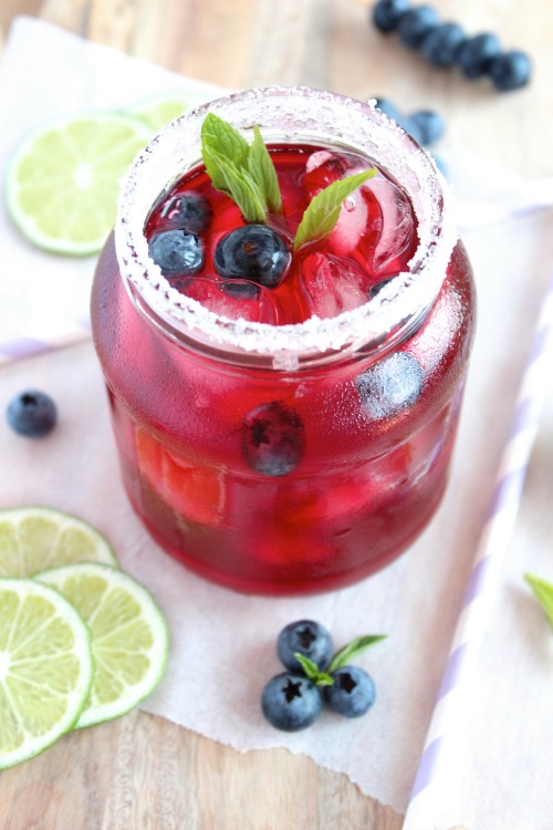 Blueberry, Mint and Lime Iced Tea