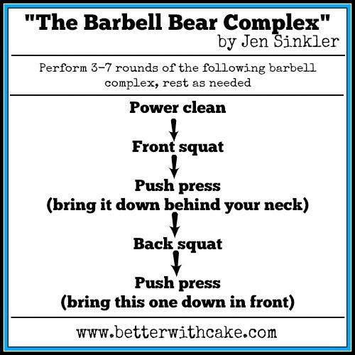 The Barbell Bear Complex - Jen Sinkler - www.betterwithcake.com