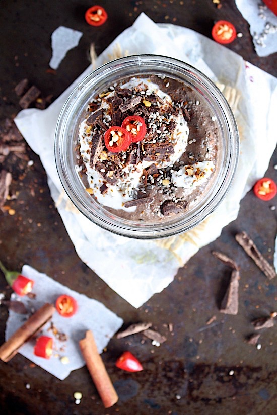 Mexican Spiced Chocolate Chia Pudding {Vegan - Sugar Free - Low Carb - Gluten Free - Dairy Free - Keto - Paleo} - www.betterwithcake.com