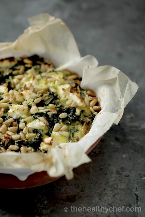 Kale Spinach and Feta Pie
