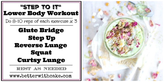 15 Minute “Step to it” Lower Body Workout + A Salted Caramel Iced Matcha Latte