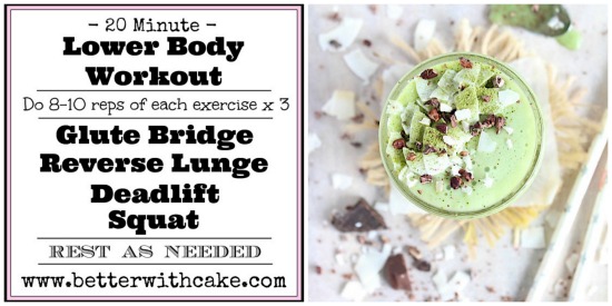 A {NEW} 20 Minute Lower Body Workout & A Creamy Iced Coconut Matcha Latte