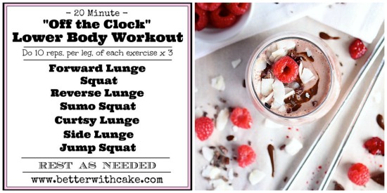 20 Minute {No Equipment} Lower Body Workout & A Healthy Lamington Smoothie