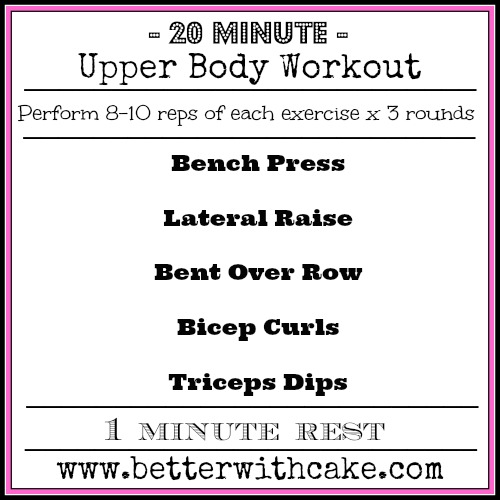Fit Friday Fun – A 20 minute Upper Body Workout + A Bonus Banana-Berry Smoothie Recipe