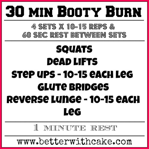 Fit Friday Fun – Workout of the day – 30 min Booty Burn!