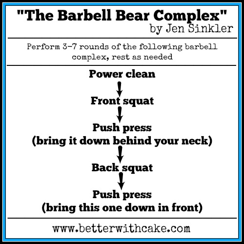 The Friday Five 23-01-14 – “The Barbell Bear Complex” – by Jen Sinkler