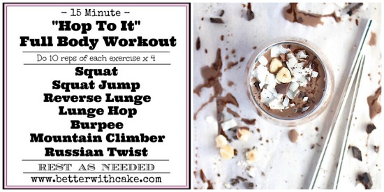 The Ultimate Chocolate Lovers Hazelnut Thickshake & A 15 Min HIIT Workout
