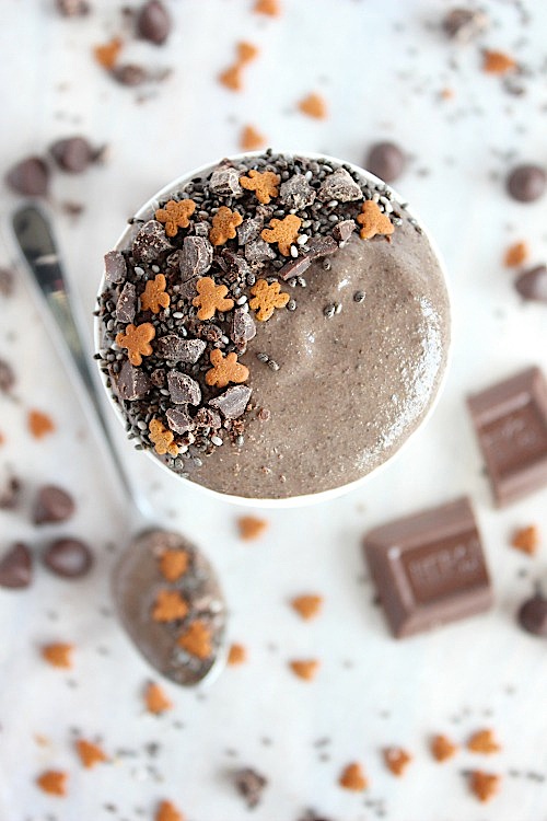 Double Chocolate Gingerbread Chia Pudding {Vegan, Dairy Free & Paleo Friendly}