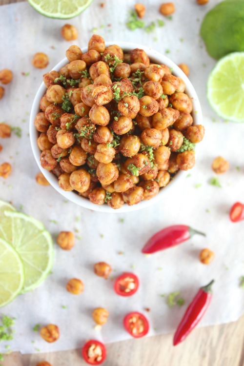 Chilli and Lime Oven Roasted Chickpeas