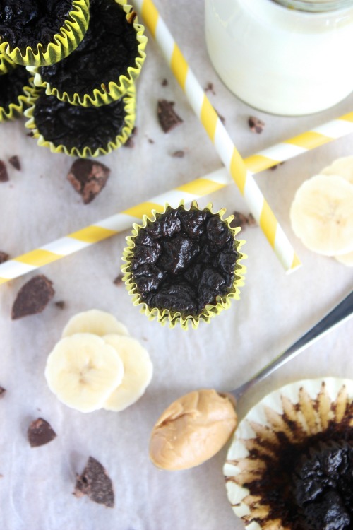 Flourless Double Chocolate Banana Mini Muffins