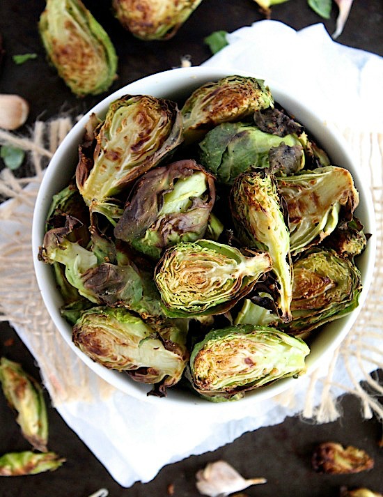 Deliciously Simple, Garlic Roasted Brussels Sprouts