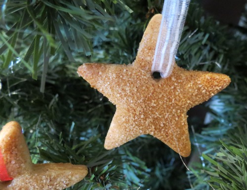 Sparkly Sugar-Cinnamon Tree Ornaments