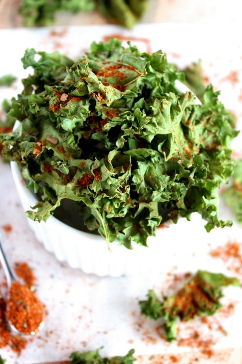 Moroccan Spiced {Oven Baked} Kale Chips