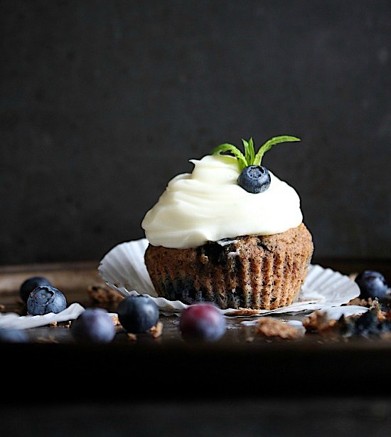 {Flourless} Bakery Style Blueberry Muffins