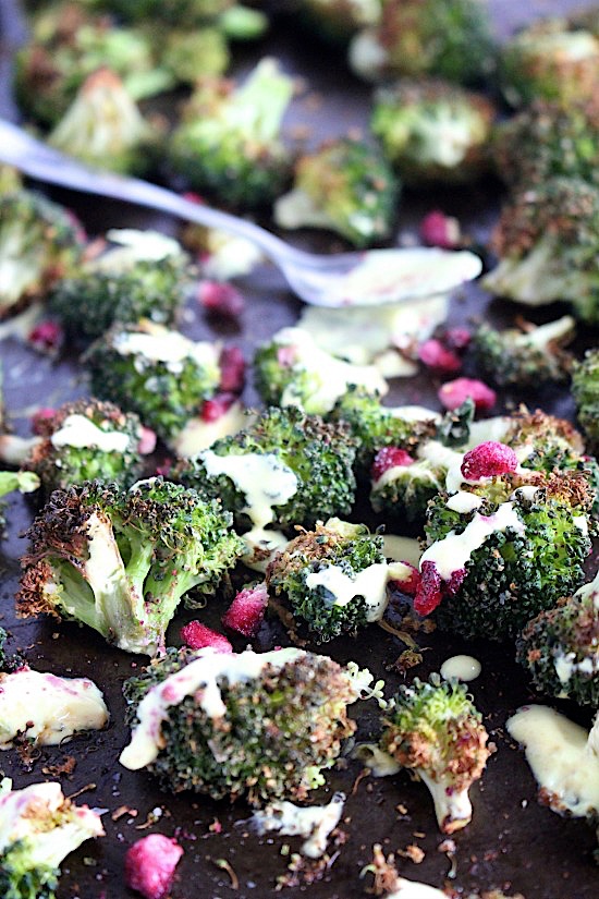 Garlic Roasted Broccoli with Golden Goddess Dressing {Vegan, Gluten Free, Dairy Free, Keto & Paleo}