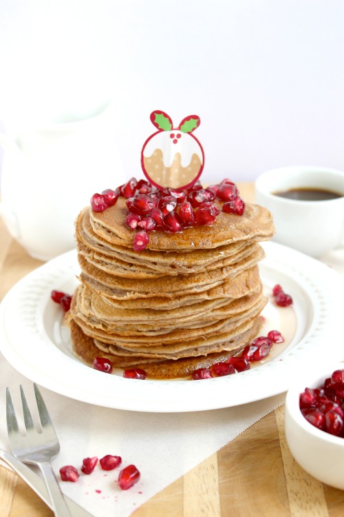 Gingerbread Spiced Protein Pancakes