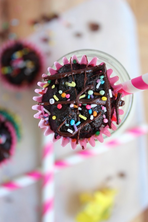 Secretly Healthy, Double Chocolate Mini Cupcakes {Paleo Friendly}