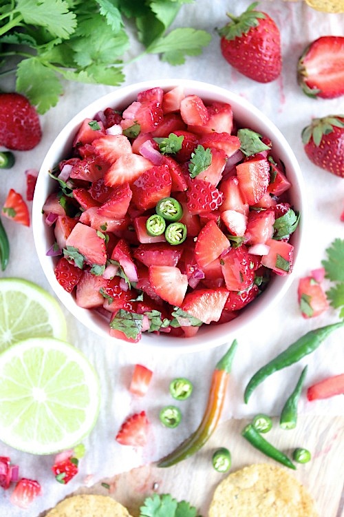 Sweet and Spicy Strawberry Salsa