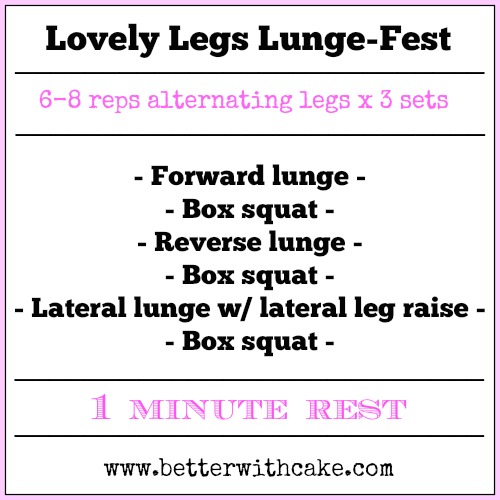 Fit Friday Fun – Lovely Legs Lunge-Fest