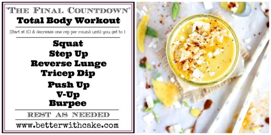 20 Minute “Final Countdown” Total Body HIIT Workout & Glowing Sunrise Super Smoothie