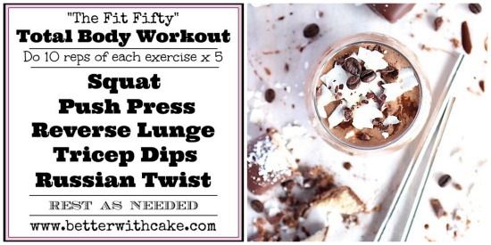 {Dairy Free} Iced Vanilla Spiked Coconut Mocha & “The Fit Fifty” Total Body Workout