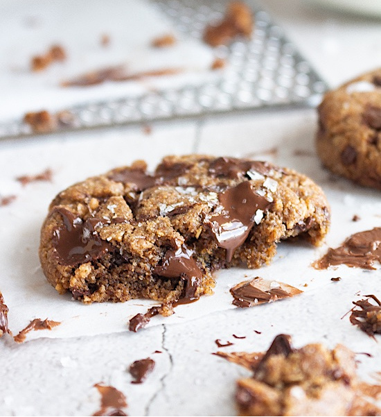 Choc Chip Almond Butter Cookies for two (or just you) xo