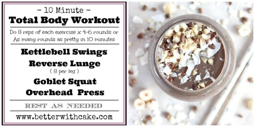 A 10 Minute Total Body Toning Workout + A Chocolate Hazelnut Cream Smoothie Recipe